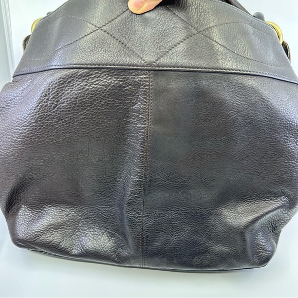 Treesje Dark Brown Leather Messenger Bag - Picture 2 of 8